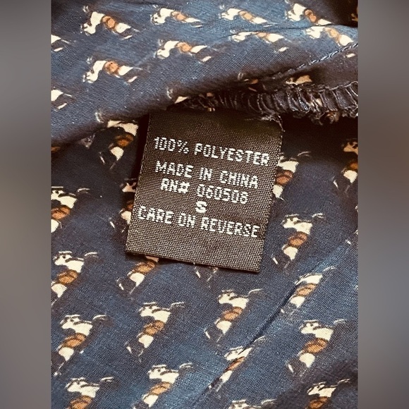 Angie Women’s Size Small Shorts • Navy Dotted with Polo Ponies Belt Loops  EGUC - Picture 9 of 14